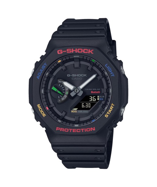 Casio G-Shock Black Multi-Color Solar Bluetooth 2100 CasiOak GAB2100FC-1A Watch Par le système avancé 