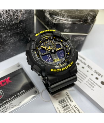 CASIO G-SHOCK GA100CY-1A Black & Caution Yellow Watch À commander