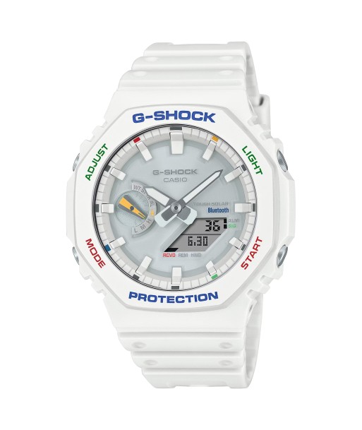 Casio G-Shock White Multi-Color Solar Bluetooth 2100 CasiOak GAB2100FC-7A Watch 2024