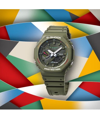 Casio G-Shock Green Multi-Color Solar Bluetooth 2100 CasiOak GAB2100FC-3A Watch Par le système avancé 