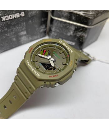 Casio G-Shock Green Multi-Color Solar Bluetooth 2100 CasiOak GAB2100FC-3A Watch Par le système avancé 