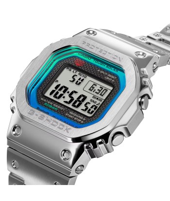 CASIO G-SHOCK GMWB5000PC-1 Bluetooth Polychromatic Rainbow Full Metal Solar Square Watch Steel de technologie