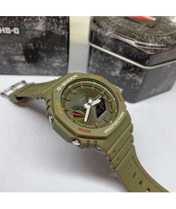 Casio G-Shock Green Multi-Color Solar Bluetooth 2100 CasiOak GAB2100FC-3A Watch Par le système avancé 