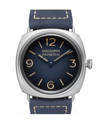 Pre-owned Panerai Radiomir Tre Giorni Blue Suede PAM01335 - 45mm Watch Jusqu'à 80% De Réduction