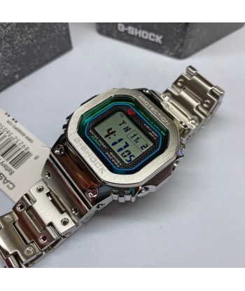 CASIO G-SHOCK GMWB5000PC-1 Bluetooth Polychromatic Rainbow Full Metal Solar Square Watch Steel de technologie