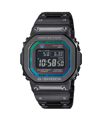 CASIO G-SHOCK GMWB5000BPC-1 Bluetooth Polychromatic Rainbow Full Metal Solar Square Watch Black Paris Déstockage Promo