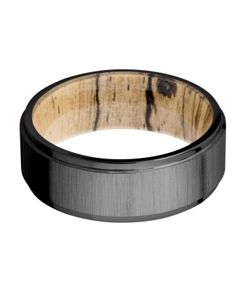 Lashbrook 7MM Zirconium Wedding Band with a Spalted Tamarind Sleeve livraison et retour toujours gratuits