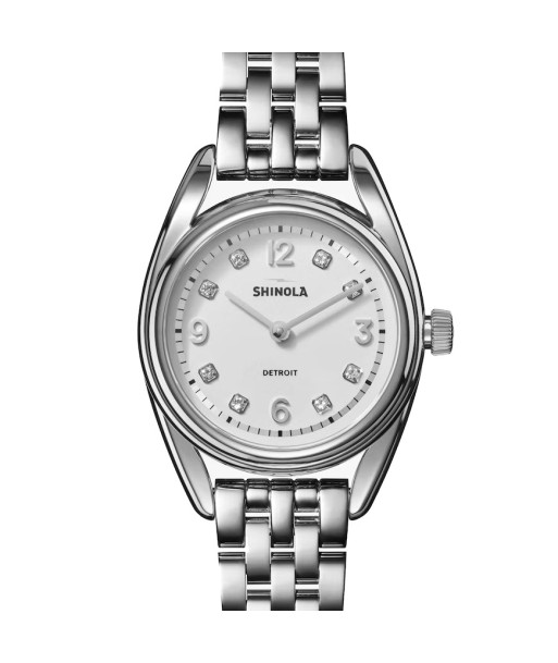 Shinola 30mm Derby Silver Diamond Dial Watch S0120250583 À commander