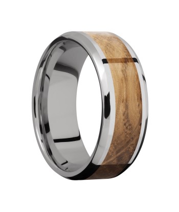 Lashbrook 8MM Titanium Men Wedding Band with a Whiskey Barrel Inlay s'inspire de l'anatomie humaine