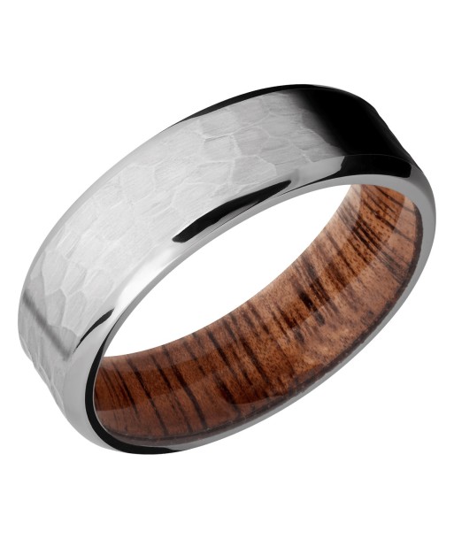 Lashbrook 7MM Titanium Wedding Band with Hardwood Sleeve 50-70% off 