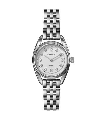 Shinola 30mm Derby Silver Diamond Dial Watch S0120250583 À commander