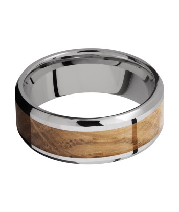 Lashbrook 8MM Titanium Men Wedding Band with a Whiskey Barrel Inlay s'inspire de l'anatomie humaine