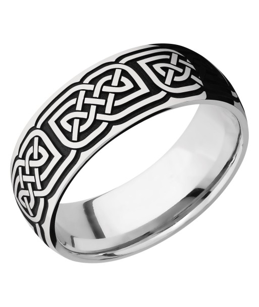 Lashbrook 8MM Cobalt Chrome Wedding Band with a Celtic Design en ligne