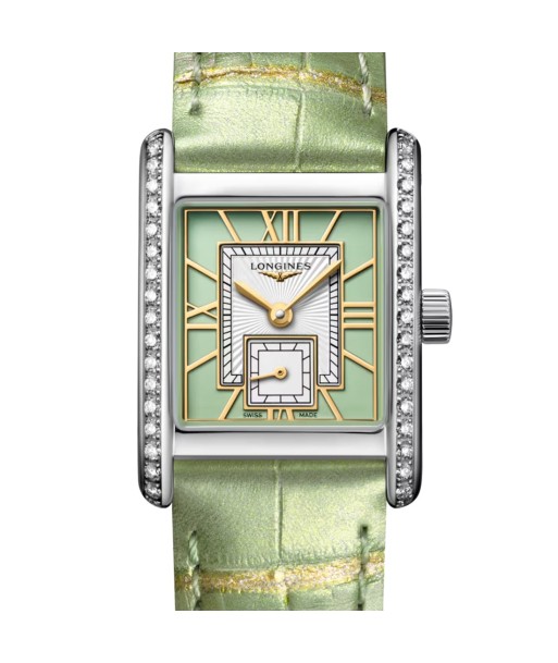 Longines Mini DolceVita Quartz Green Diamond Watch 21.5x29MM L5.200.0.05.2 plus qu'un jeu 