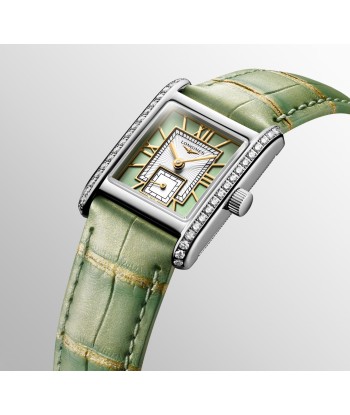 Longines Mini DolceVita Quartz Green Diamond Watch 21.5x29MM L5.200.0.05.2 plus qu'un jeu 