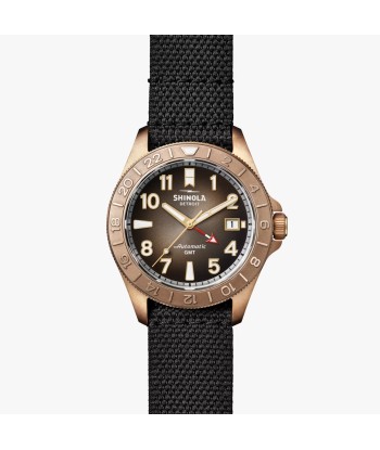 Shinola 40MM Bronze Monster GMT Set Automatic Brown Dial Extra NATO Strap Watch S0120273328 À commander