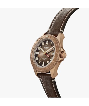 Shinola 40MM Bronze Monster GMT Set Automatic Brown Dial Extra NATO Strap Watch S0120273328 À commander