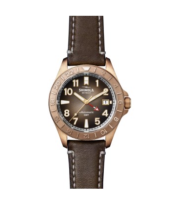 Shinola 40MM Bronze Monster GMT Set Automatic Brown Dial Extra NATO Strap Watch S0120273328 À commander