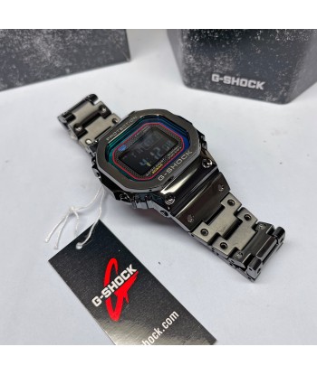 CASIO G-SHOCK GMWB5000BPC-1 Bluetooth Polychromatic Rainbow Full Metal Solar Square Watch Black Paris Déstockage Promo