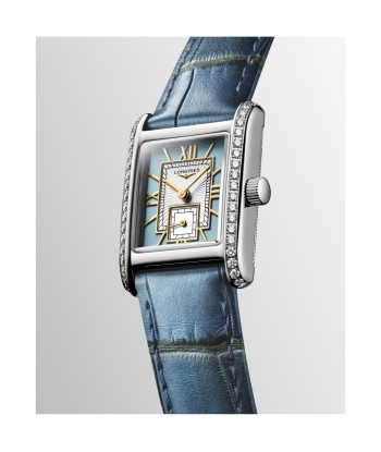 Longines Mini DolceVita Quartz Blue Diamond Watch 21.5x29MM L5.200.0.95.2 Paris Déstockage Promo