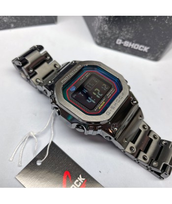 CASIO G-SHOCK GMWB5000BPC-1 Bluetooth Polychromatic Rainbow Full Metal Solar Square Watch Black Paris Déstockage Promo