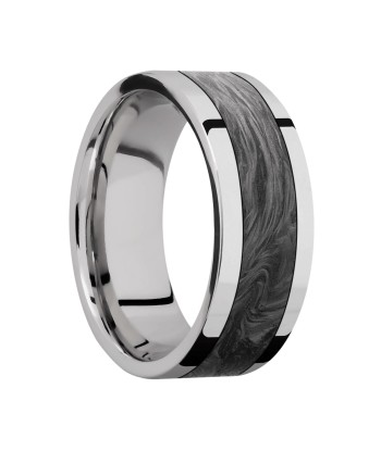 Lashbrook 8MM Cobalt Chrome Wedding Band with Forged Carbon Fiber des créatures d'habitude