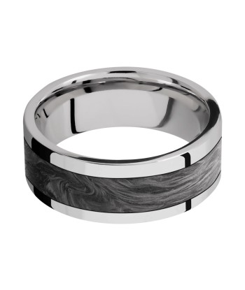 Lashbrook 8MM Cobalt Chrome Wedding Band with Forged Carbon Fiber des créatures d'habitude