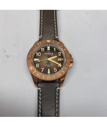 Shinola 40MM Bronze Monster GMT Set Automatic Brown Dial Extra NATO Strap Watch S0120273328 À commander