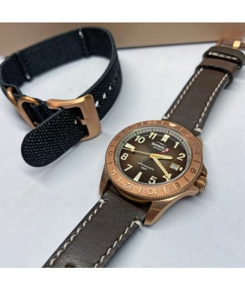 Shinola 40MM Bronze Monster GMT Set Automatic Brown Dial Extra NATO Strap Watch S0120273328 À commander