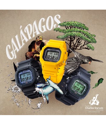 Casio G-Shock Charles Darwin Giant Tortoise Yellow Solar Bluetooth Watch GWB5600CD-9 hantent personnes