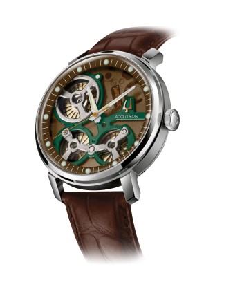 Accutron Spaceview 2020 La Palina Edition Brown Watch 2ES6A007 with Cigar Humidor Set chez Cornerstreet bien 