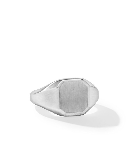 DY Gents Streamline Signet Ring in Sterling Silver, 14mm les ligaments