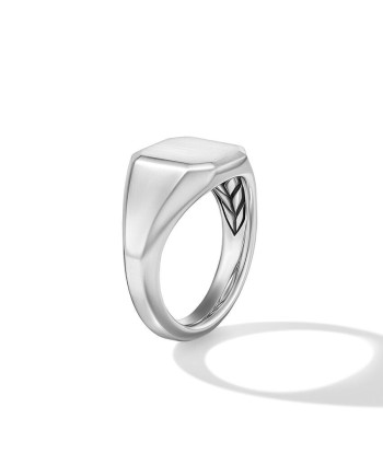 DY Gents Streamline Signet Ring in Sterling Silver, 14mm les ligaments