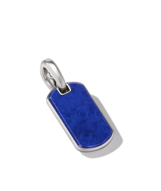 DY Gents Chevron Tag in Sterling Silver with Lapis Lazuli, 21mm online