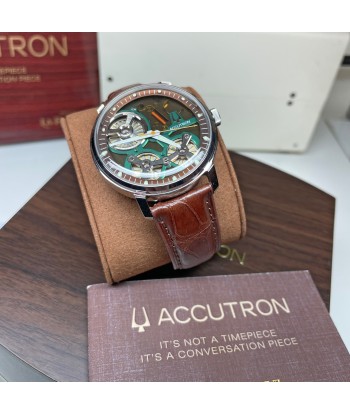 Accutron Spaceview 2020 La Palina Edition Brown Watch 2ES6A007 with Cigar Humidor Set chez Cornerstreet bien 