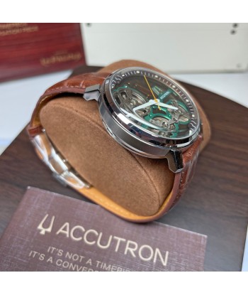 Accutron Spaceview 2020 La Palina Edition Brown Watch 2ES6A007 with Cigar Humidor Set chez Cornerstreet bien 