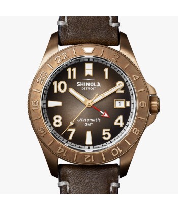 Shinola 40MM Bronze Monster GMT Set Automatic Brown Dial Extra NATO Strap Watch S0120273328 À commander