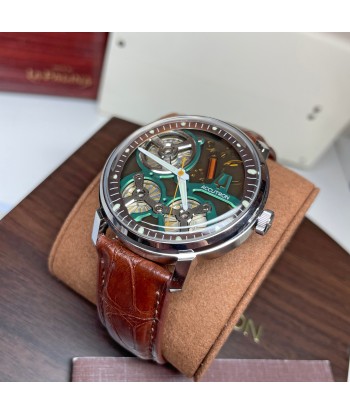 Accutron Spaceview 2020 La Palina Edition Brown Watch 2ES6A007 with Cigar Humidor Set chez Cornerstreet bien 