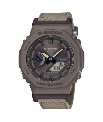 Casio G-Shock Brown Natural Textile Solar Bluetooth CasiOak GAB2100CT-5A Watch outlet