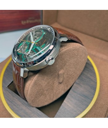 Accutron Spaceview 2020 La Palina Edition Brown Watch 2ES6A007 with Cigar Humidor Set chez Cornerstreet bien 