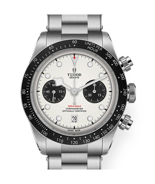 Pre-owned Tudor Black Bay White Chronograph 41mm Steel Watch M79360N-0002 Fin de série