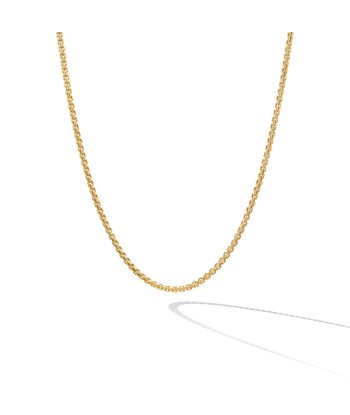 DY Box Chain Necklace in 18K Yellow Gold, 1mm en stock