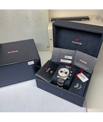 Pre-owned Tudor Black Bay White Chronograph 41mm Steel Watch M79360N-0002 Fin de série