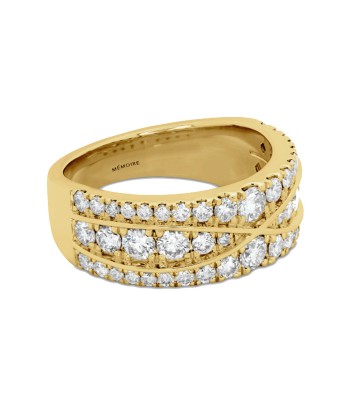 Memoire 18K Yellow Gold Harper Embossed Right Hand Ring sur le site 