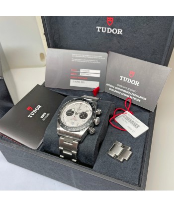 Pre-owned Tudor Black Bay White Chronograph 41mm Steel Watch M79360N-0002 Fin de série