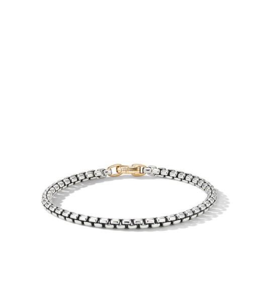 DY Bel Aire Box Chain Bracelet in Sterling Silver with 14K Yellow Gold, 4mm Vous souhaitez 