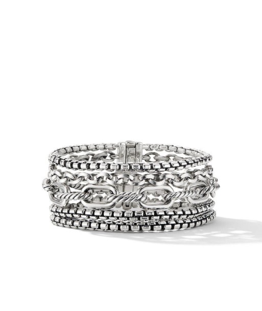 David Yurman Multi Row Chain Bracelet in Sterling Silver, 29mm Comment ça marche