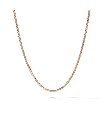 DY Gents Box Chain Necklace in 18K Yellow Gold, 2.7mm les ctes