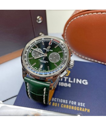 Pre-Owned Breitling 42MM Premier B01 Bentley Green Chronograph Watch AB0118A11L1A1 Les magasins à Paris et en Île-de-France