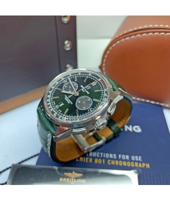 Pre-Owned Breitling 42MM Premier B01 Bentley Green Chronograph Watch AB0118A11L1A1 Les magasins à Paris et en Île-de-France